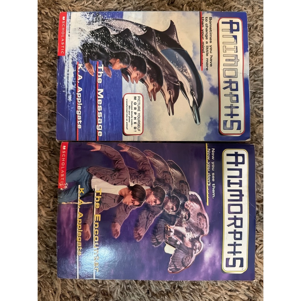 Animorphs Book Lot 3 4 The Encounter The Message KA Applegate Scholastic 90s Sci